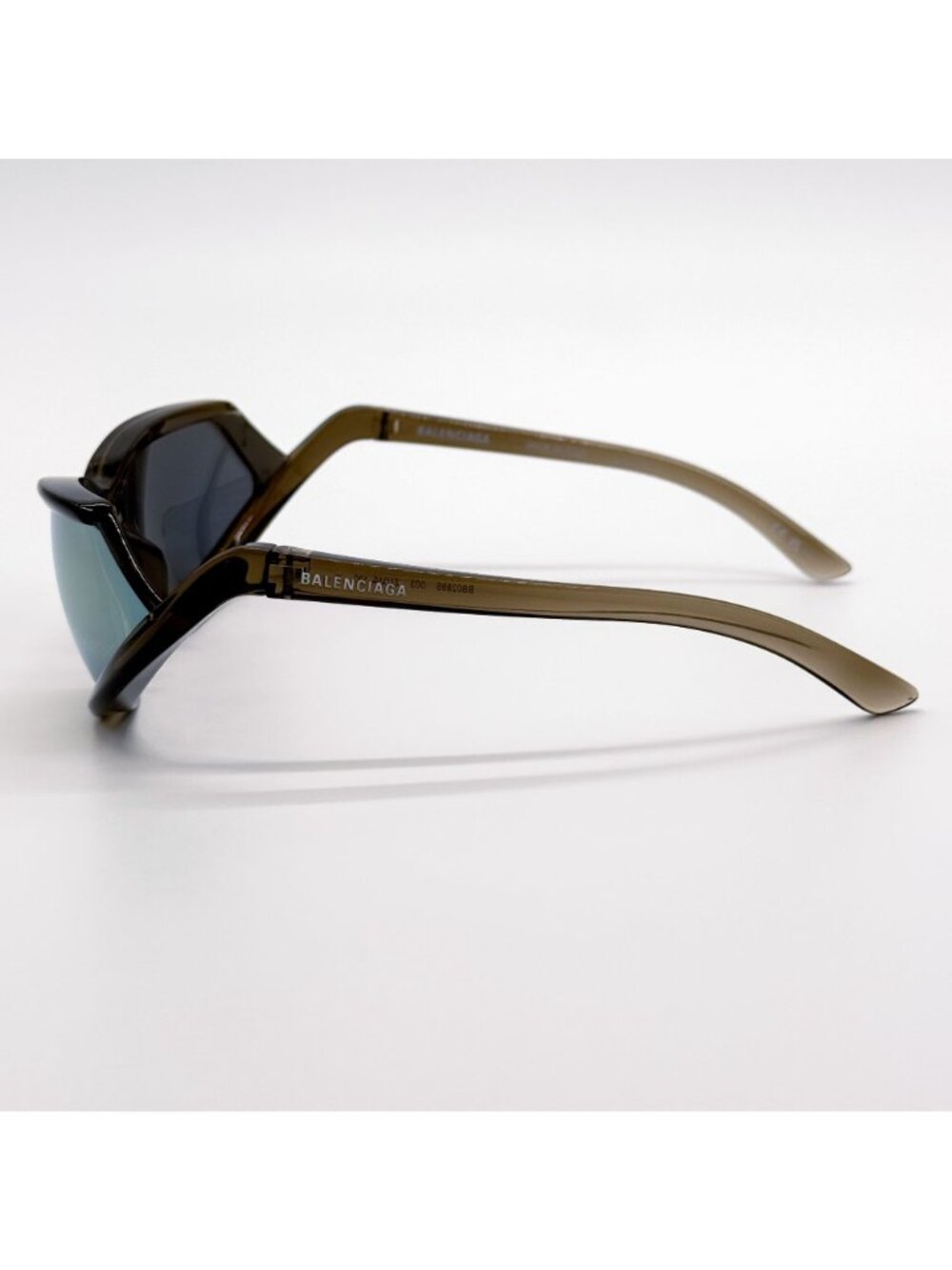 NEW BALENCIAGA BB0289S 003 SUNGLASSES BROWN GEOMETRIC UNISEX EYEWEAR BALENCIAGA - Picture 6 of 9